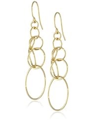 Gold Plated Multi Open Circle Drop Earrings
