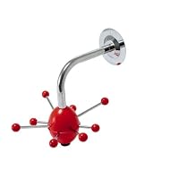Red Saturnus spinning wall mounted coat and hat hook