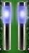 Outdoor Living : NEW 4 X BLUE STAINLESS STEEL SOLAR POST BOLLARD LIGHTS