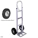 Wesco 220390 Series 470 Cobra-Lite Aluminum Hand Truck with High Back Loop Handle, Semi-Pneumatic Wheels, 600 lbs Load Capacity, 18" Width x 52" Height x 20" Depth