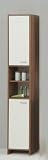 Badm�bel Hochschrank Badschrank Zwetschge/wei� Madrid