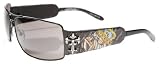Ed Hardy Sunglasses EHS 017 King of Beasts Dog Black