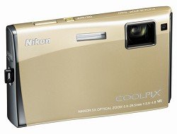 Nikon Coolpix S60 10MP Digital Camera with 5x Optical Vibration Reduction (VR) Zoom (Platinum Bronze)