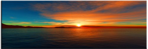 BLOWING Large 5Ft Digital Art Sunset Seascape Canvas Artwork
