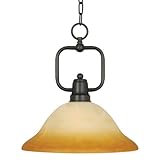 Yosemite Home Decor 92251-1VB Bridalveil Pendant with Sunset Alabaster Shades, 1-Light, Venetian Bronze