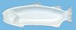 White Fish Ceramic Pottery Trout Medium Casserole 13 1/2"x5"x1 1/4"