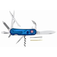 Schweizer Offiziersmesser, Evolution, 9-teilig, Griffschalen transparent-blau