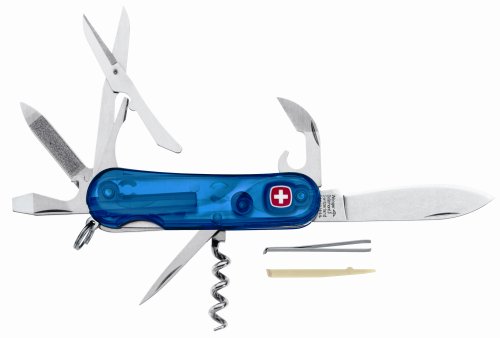 Schweizer Offiziersmesser, Evolution, 9-teilig, Griffschalen transparent-blau Preisvergleich
