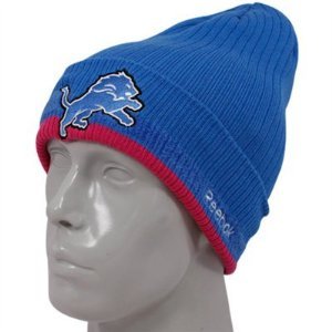 Detroit Lions NFL Reebok Team Apparel Breast Cancer Awareness Cuffed Knit Beanie