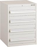 ＴＲＵＳＣＯ　ＬＶＲ型キャビネット　３９２Ｘ４１２ＸＨ５４０　引出４段　Ｗ　4652363 LVR542W