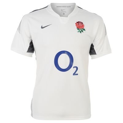 Nike England Rugby Union Replica Home Shirt 2010 White Extra Lge