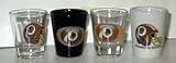 Washington Redskins Collector Shot Glass 4 Piece Set