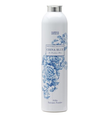 The Floral Collection China Blue Silky Talcum Powder