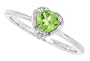 0.53Ct Heart Shaped Peridot and Diamond Ring in 10Kt White Gold-6