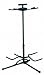 Triple Guitar Floor Stand With Tripod Base In Black., Black