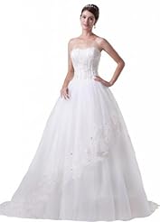 Belted Tulle Sweetheart  Dress with a Brush/Sweep Train 