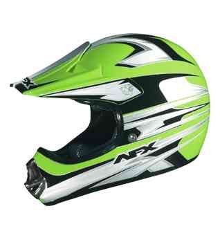 AFX Motorcycle Helmet / ATV Helmet / Offroad Helmet / Dirt Bike Helmet / FX-86RY Youth Full Face / Green Multi / Large / Pt # 0111-0376