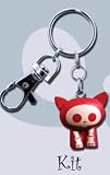 Skelanimals - Cute As Hell PVC Figure Keychain - Kit the Cat (Red)
