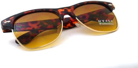BLUE BLOCKER Clubmaster Tortoise Frame Blueblocker Vintage Retro Half Frame