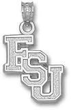 Florida State Seminoles Cascaded FSU Pendant - Sterling Silver Jewelry