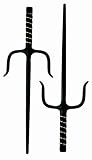 Sai 18 Round Black (2) - Martial Arts - Sais