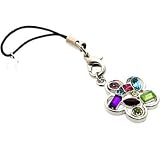 Multi GEM Hollow FLOWER Cell Phone Charm