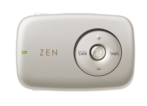 Electronics: Creative Zen Stone 2 GB MP3 Player with Built in Speaker and Clip  Champagne White 