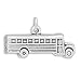 Sterling Silver Charm 1 in long 3D School Bus