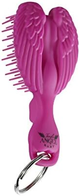 Hair Angel Tangle Baby Key Ring Soft Touch Brush, Pink