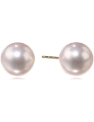 TARA Pearls 14k Yellow Gold Akoya White Pearl Earrings, 9mm