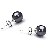 Black 7-8mm AAAA Freshwater Pearl Earring Set