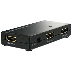 Vivo Branded Powered 2 Port HDMI Switch Box Splitter suitable for Playstation 3 (PS3) / Xbox 360 / HD DVD Player / SKY HD Box / Virgin Media TV / Nintendo Wii Games Console / Blu-Ray