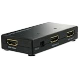 Vivo Branded Powered 2 Port HDMI Switch Box Splitter suitable for Playstation 3 (PS3) / Xbox 360 / HD DVD Player / SKY HD Box / Virgin Media TV / Nintendo Wii Games Console / Blu-Rayby Vivomounts