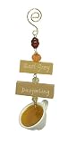 Beaded Early Grey Darjeeling Tea Cup Christmas Ornament