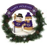 Baltimore Ravens Team Snowman Wreath
