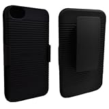APPLE IPHONE 4 SHELLSTER - RUBBERIZED RIBBED TEXTURE SHELL AND HOLSTER WITH ....