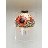 Red Poppy Floral Night Light by