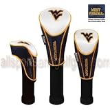 West Virginia WVU Mountaineers GOLF CLUB HEAD/WOOD COVER SET OF 3