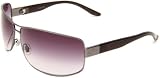 Gucci Men's 1894/S Wrap Sunglasses,Semmat Dark Ruthenim  Grey Frame/Dark Grey Grad Lens,One Size