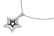 Sterling Silver CZ Necklaces - Star - Chain: 16-18" (adjustable) Height: 23mm
