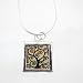 Jewelry : Sterling Silver & Gold Reversible Willow Tree Pendant on 20" Snake Chain, #9180
