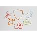 Pack of 24 Dragon Shaped Rubber Bands Tie-Dye