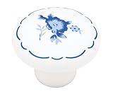 Brainerd P95719V-WB-C7 1-1/4-Inch Ceramic Cabinet Hardware Knob With Flower