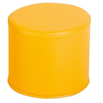 Pouf Rond Pvc Jaune [Fournitures de bureau]