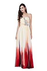  General Print Chiffon Party Dress  With Rhinestones