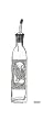 Kitchen Oil Bottle - Metal Rooster Arrangement