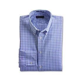Men's Tall Traditional Fit Buttondown Pattern No Iron Pinpoint Dress Shirt