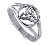 Filigree Celtic Knot Band Sterling Silver Ring Size 5 to 10