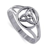 FiligreeCelticKnotBandSterlingSilverRingSize5to10