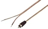 IEC 18 AWG Speaker wire with RCA Male Black cable 6'
